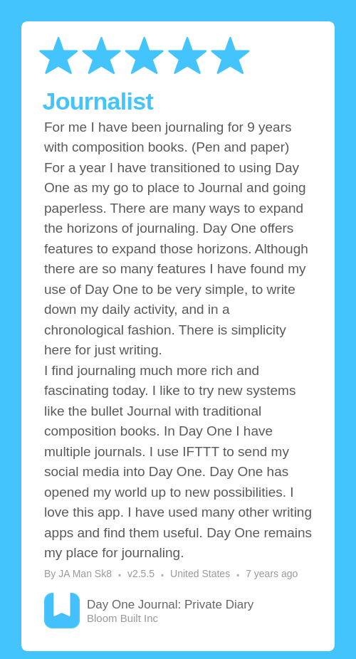 day one journal